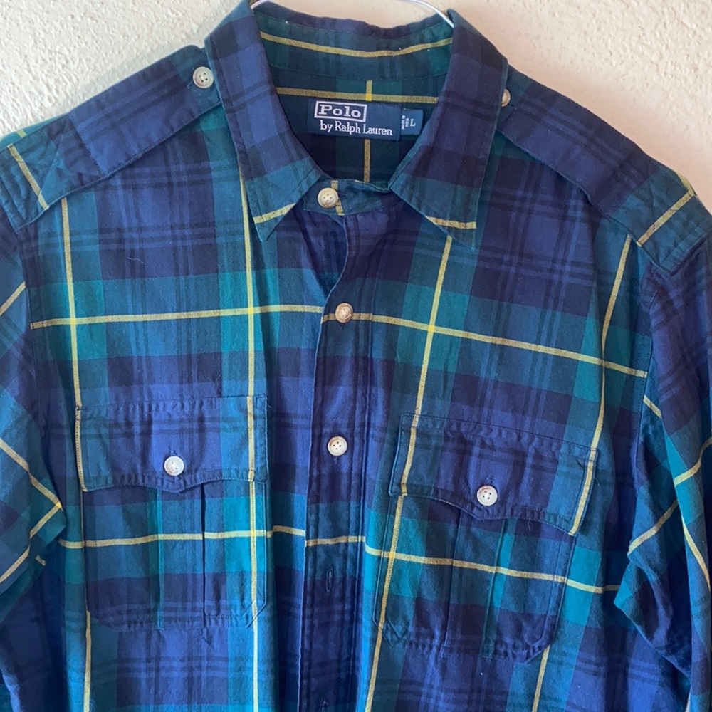 Men’s button down polo long sleeve shirt